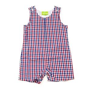 Classic Whimsy Patriotic Blue & Red Gingham Jon Jon